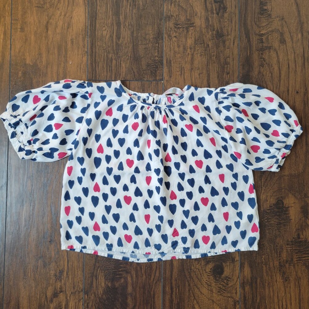 Compania Fantastica Crop Heart Blouse Short Sleeved size small